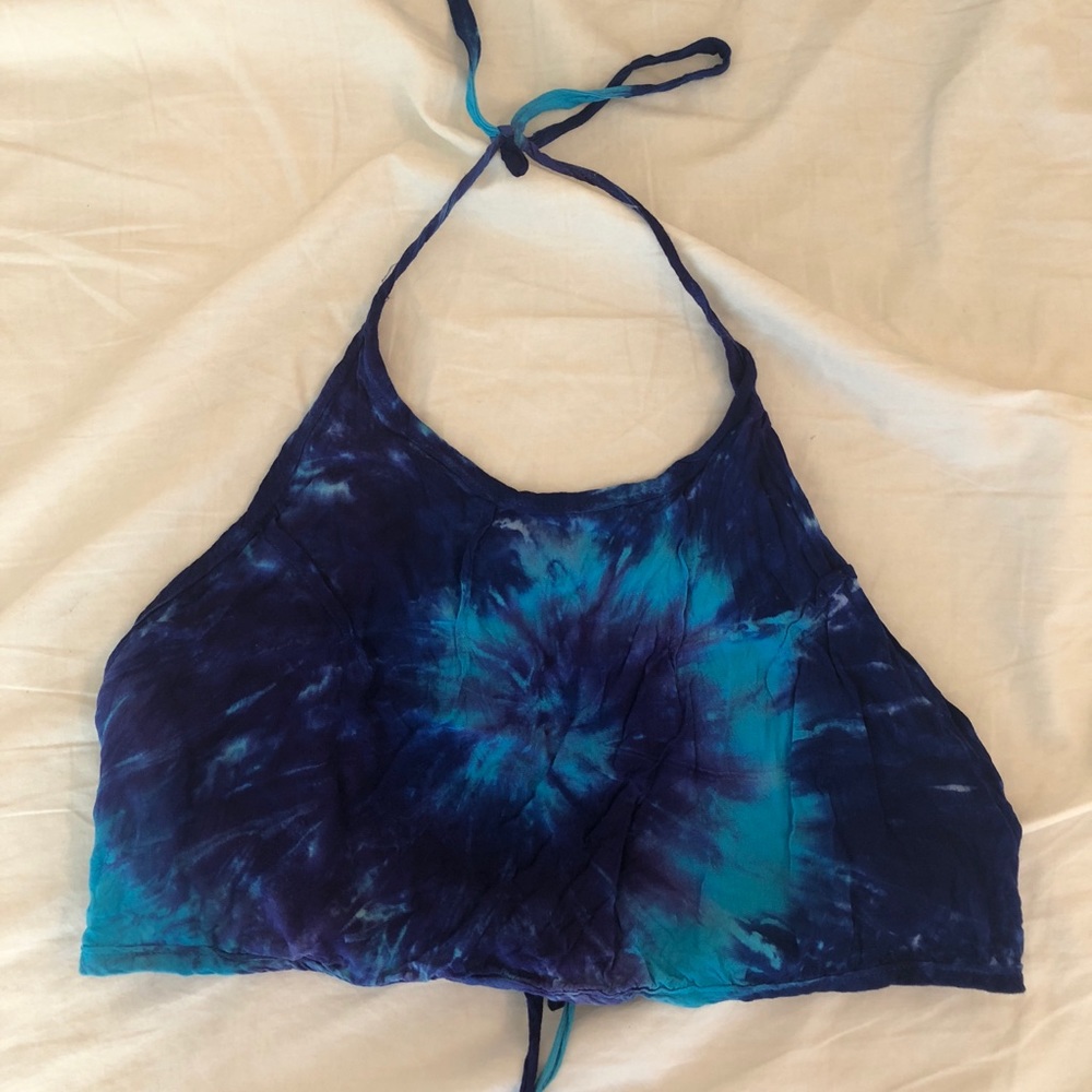 Tie Dye Halter Crop Top